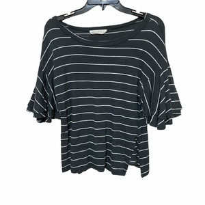 Audrey 3+1 Striped Bell Sleeve Blouse